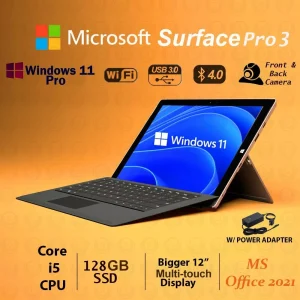 Microsoft Surface Pro 3 intel Corei5, 128GB SSD, 4GB Ram, Windows 10